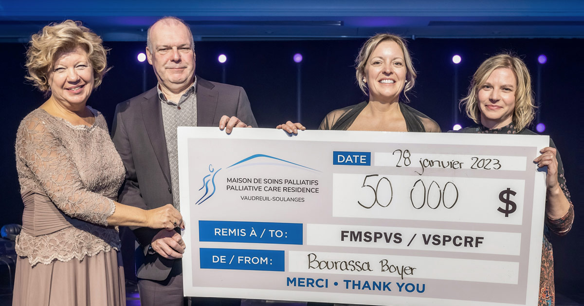 BB 50K Palliatifs 1200x628 - <strong>BOURASSA BOYER donates $50,000 to the Vaudreuil-Soulanges Palliative Care Residence </strong>